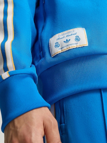 Bluză cu fermoar sport 'Real Madrid Terrace Icons' de la ADIDAS ORIGINALS pe albastru