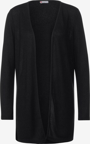 STREET ONE Knit Cardigan in Black: front