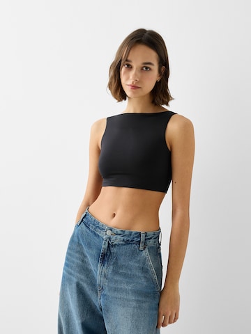 Bershka Top in Black: front