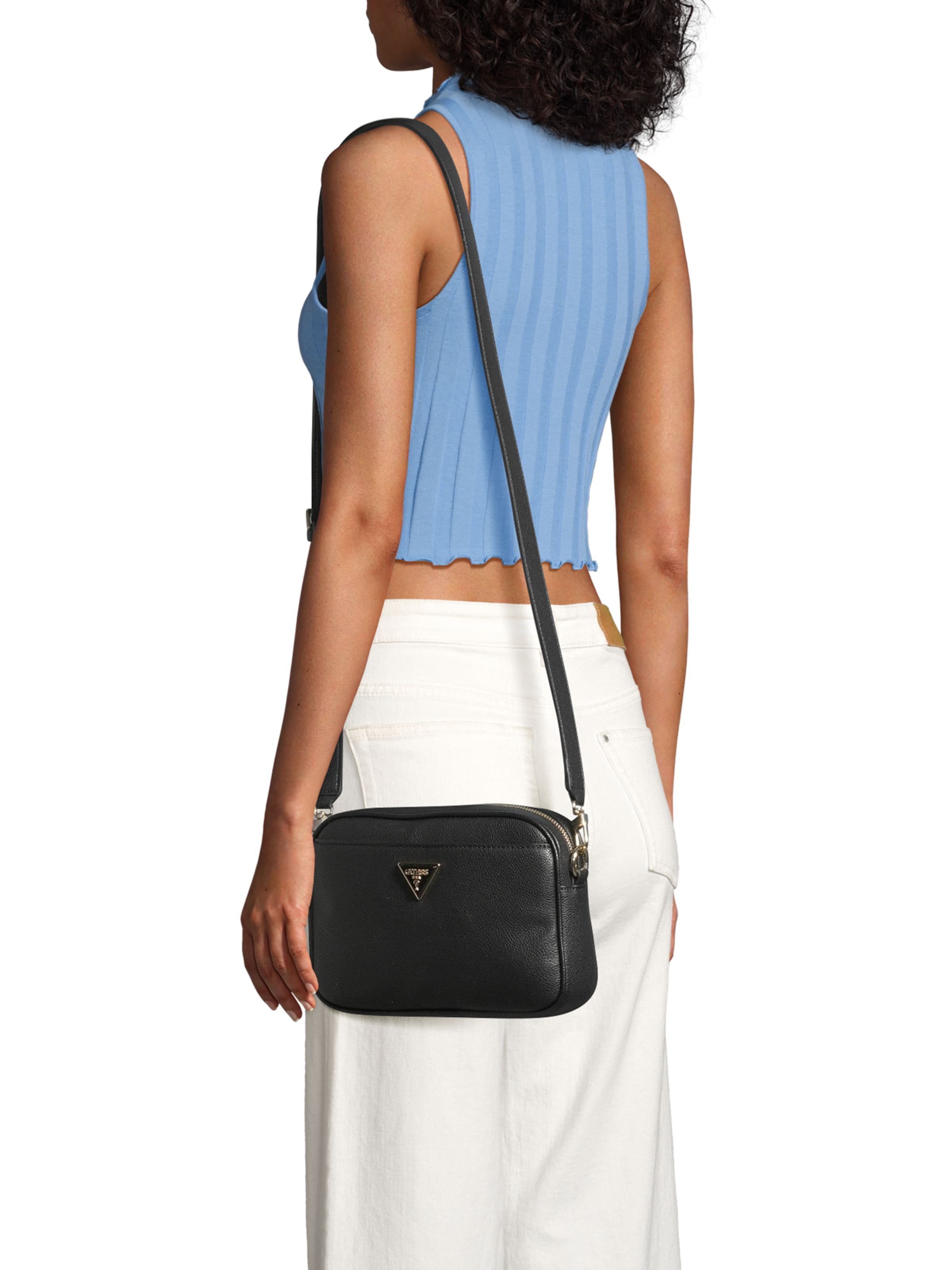 Sac à bandoulière 'Meridian II' GUESS en noir : devant