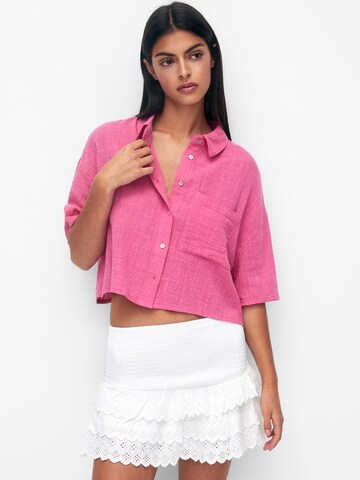 Pull&Bear Blouse in Roze: voorkant