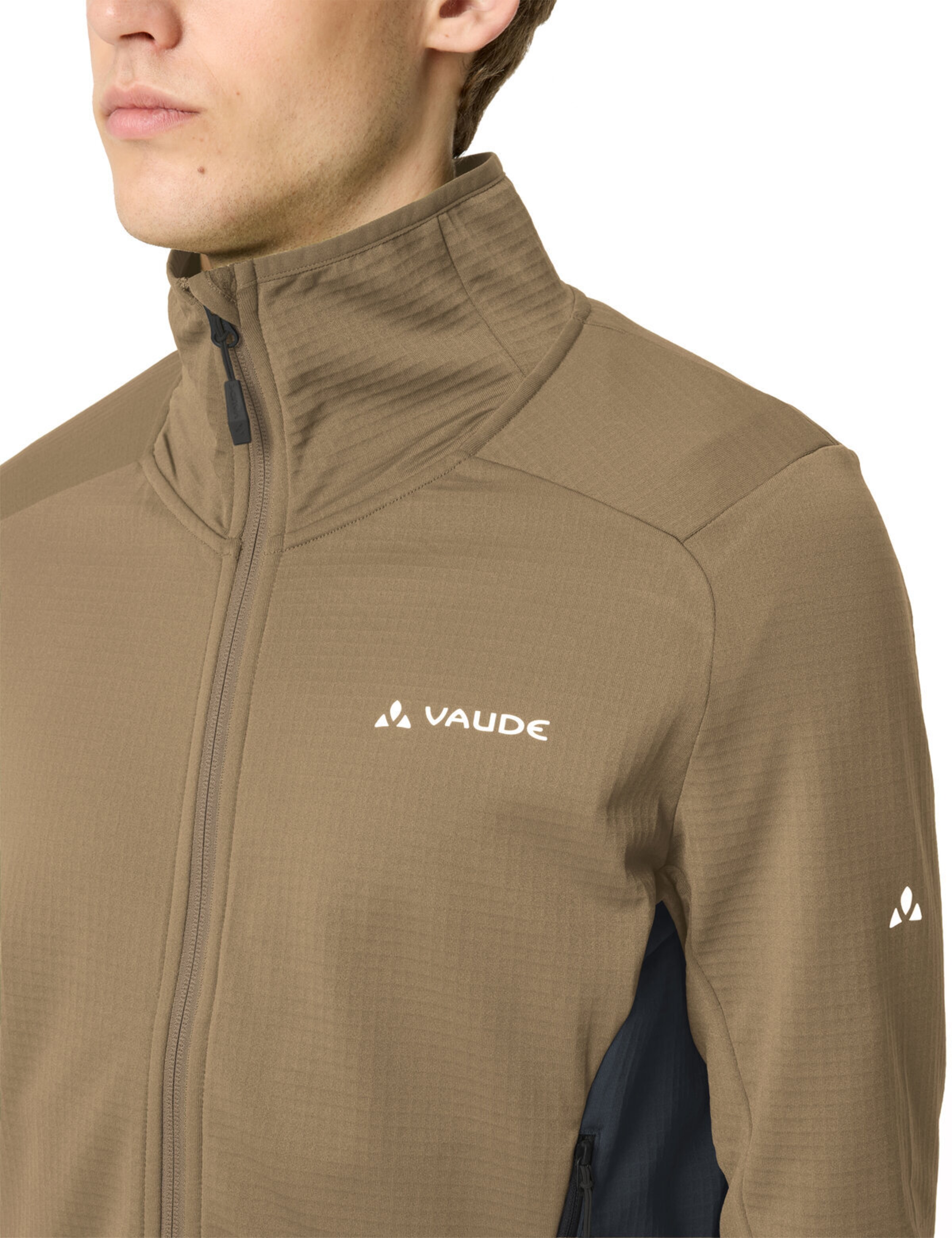 VAUDE Athletic fleece jacket 'Monviso II' in Beige