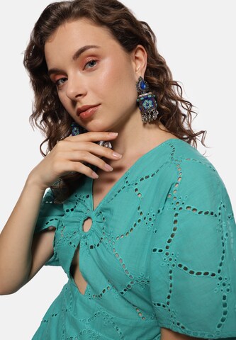 IZIA Earrings in Blue: front