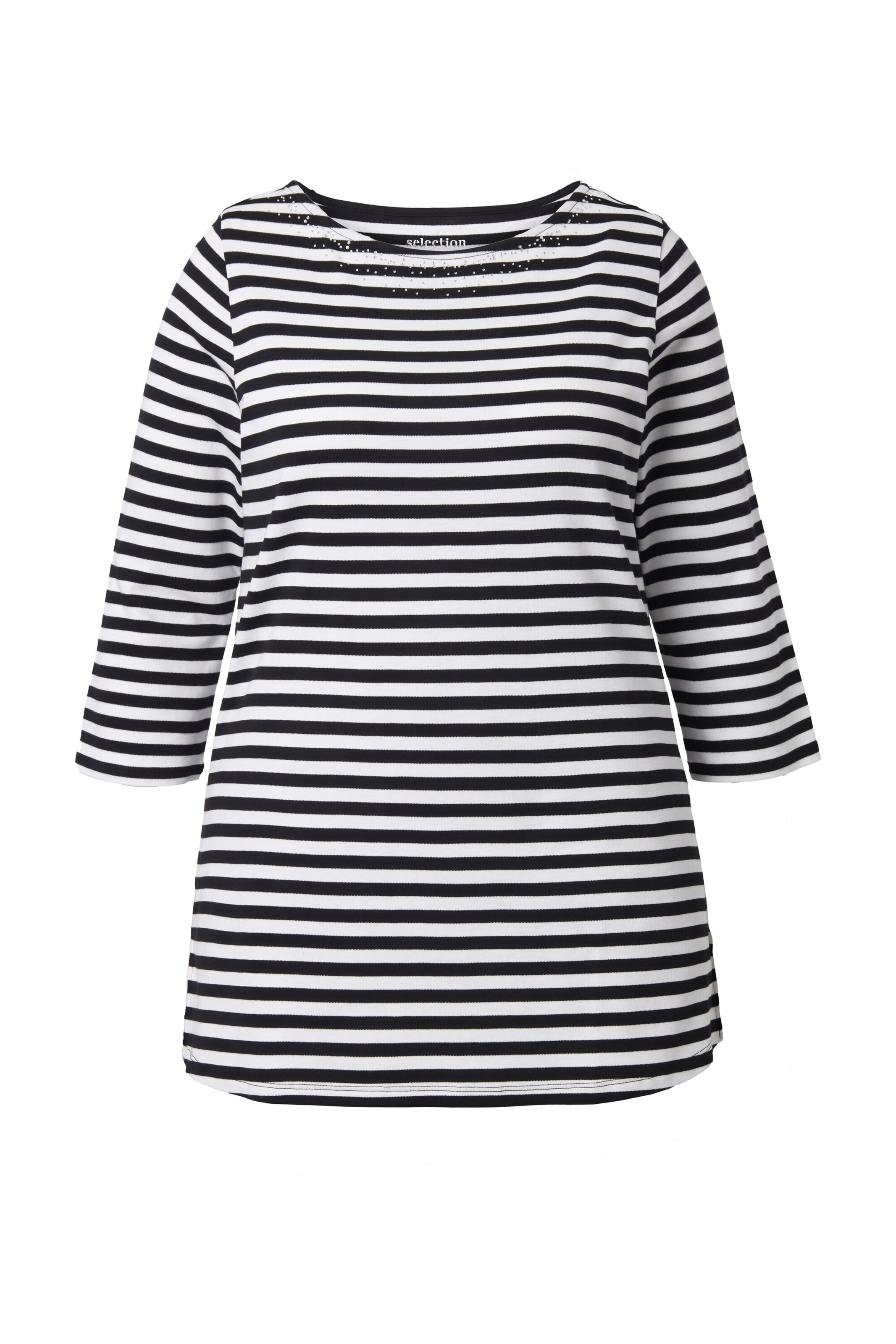 Ulla Popken Shirt in Black / White, Item view