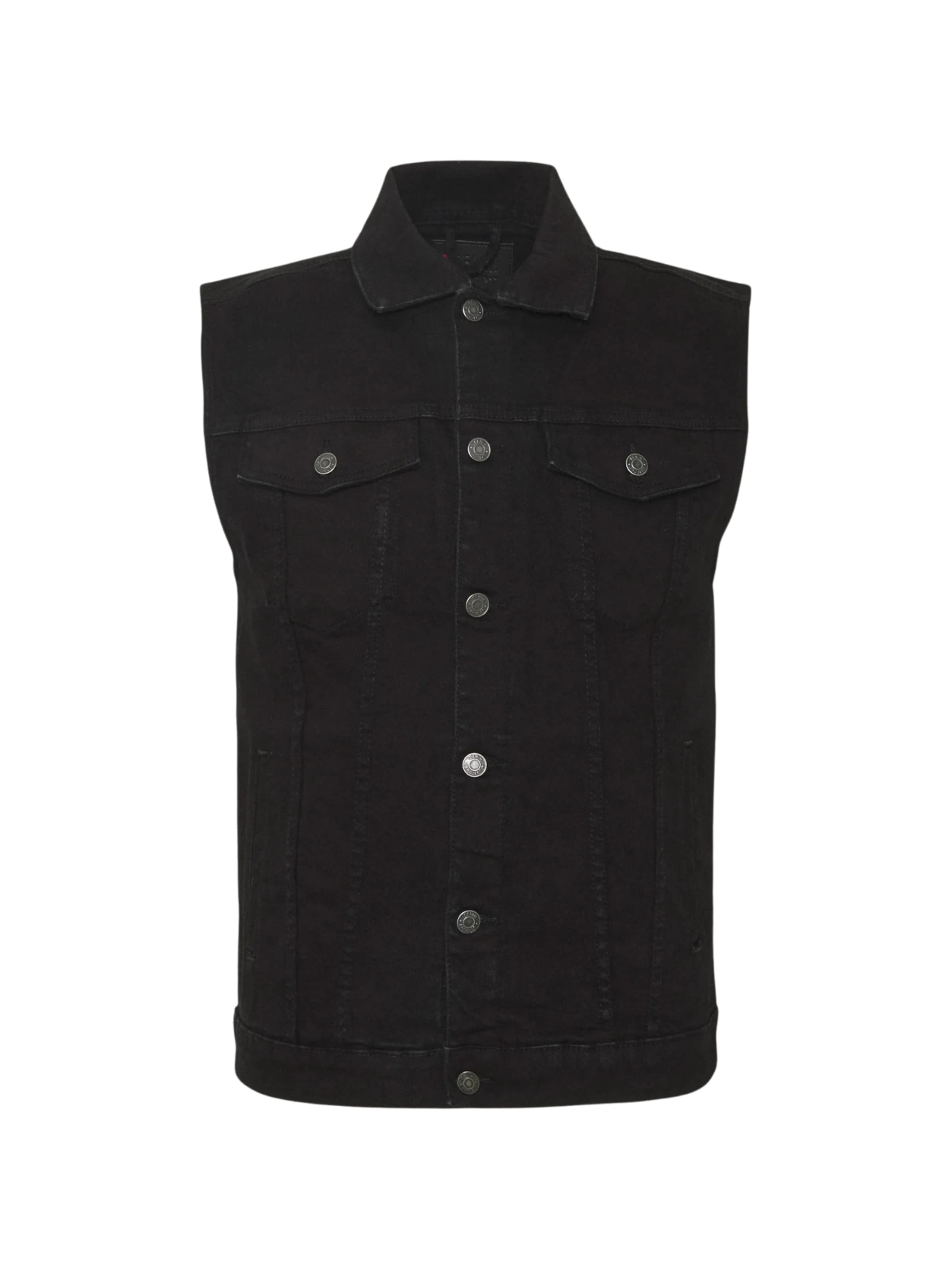 Denim Project Vest ' DP Kash ' i sort: forside