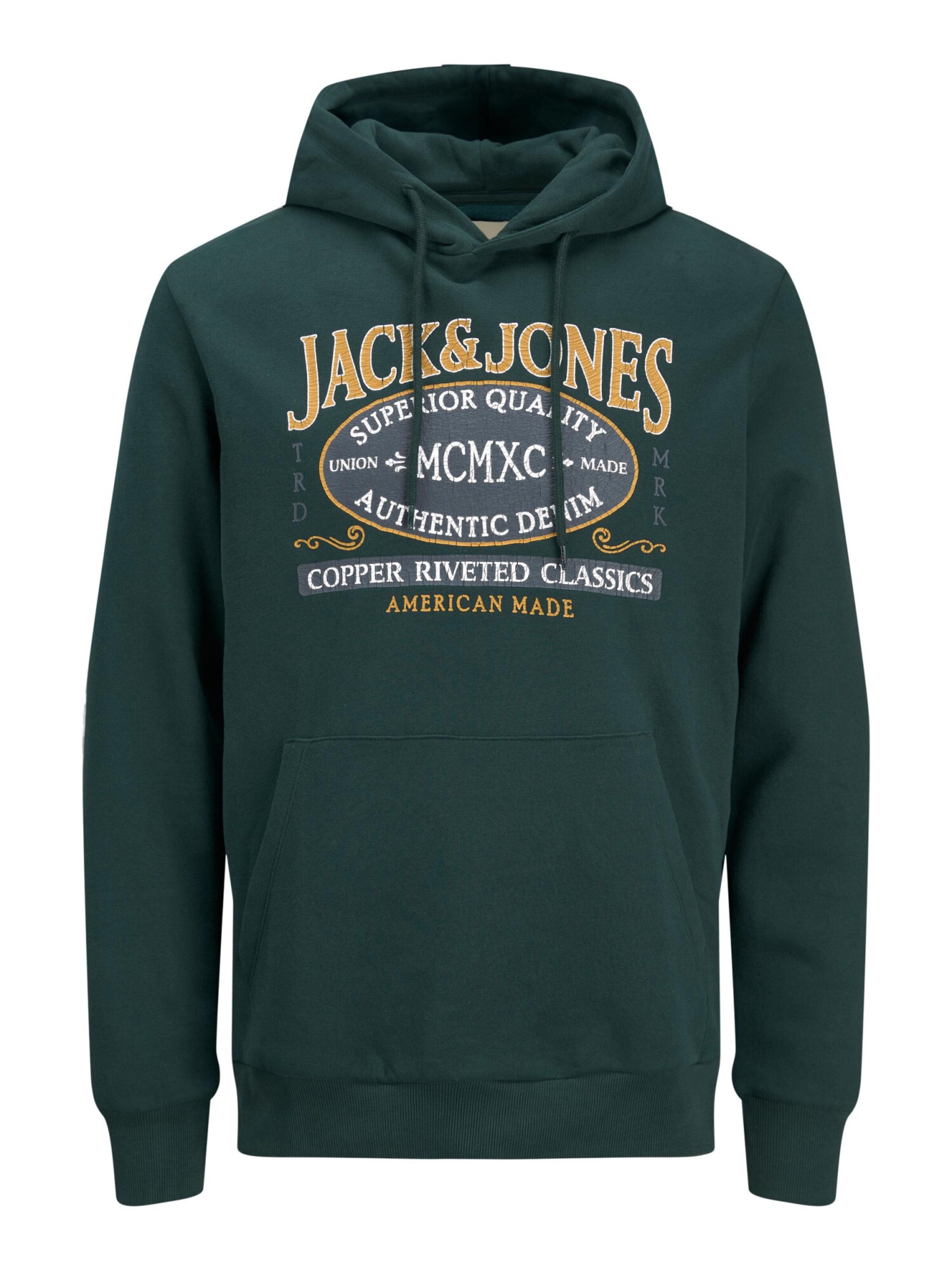 JACK & JONES Sweatshirt 'New Denim' in Groen: voorkant
