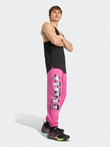 ADIDAS PERFORMANCE Tapered Sports trousers in Pink