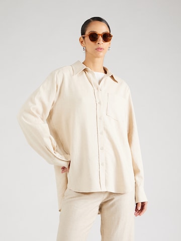 Y.A.S Blouse 'FLAXY' in Beige: voorkant