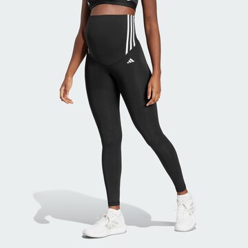 ADIDAS PERFORMANCE Скинни Спортивные штаны 'Optime Essentials' в Черный: спереди