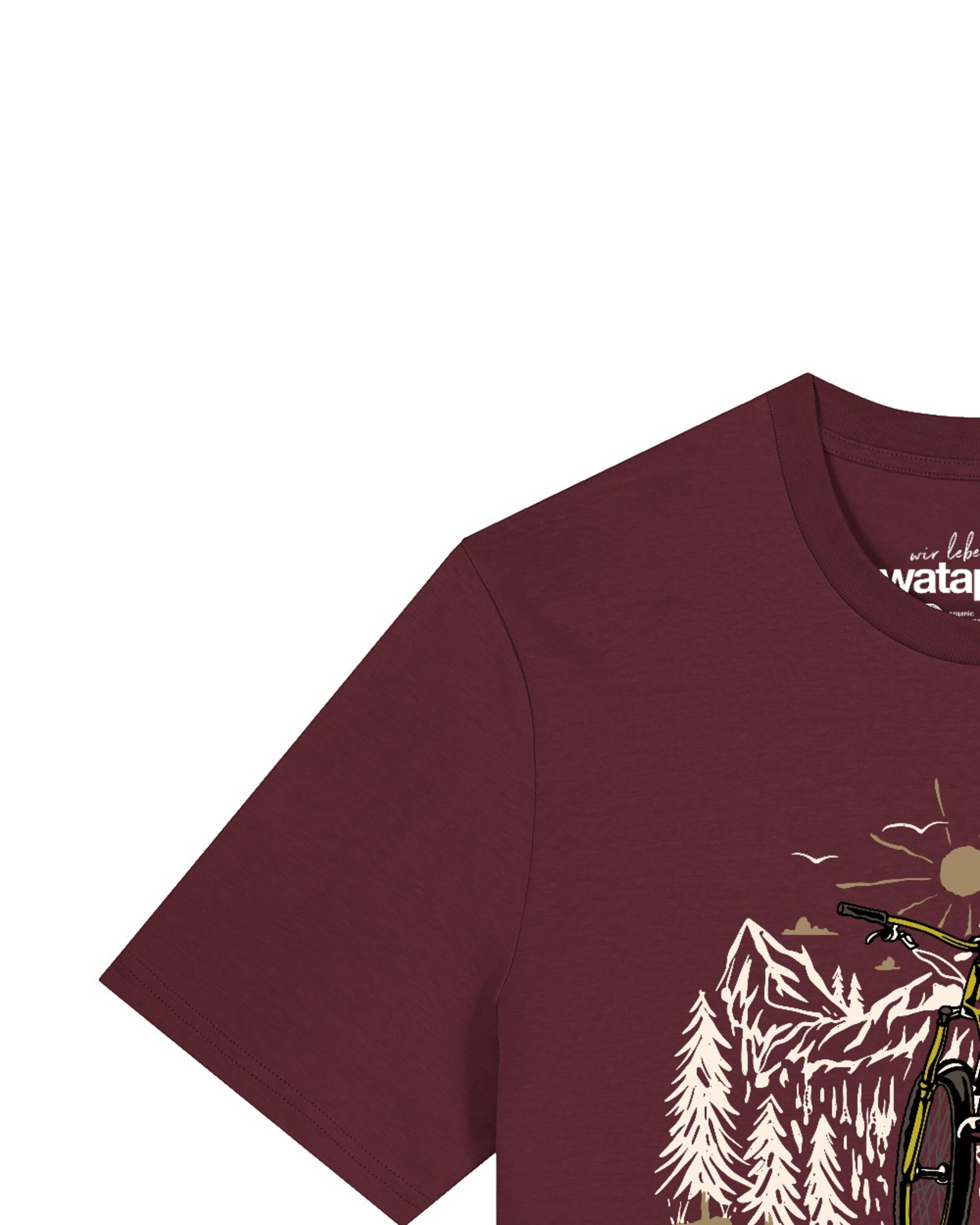 Watapparel Shirt 'Mountainbike Und Berge' in Red