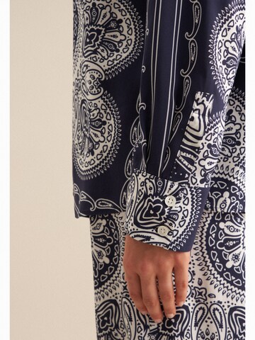 Chemisier 'Schwarze Rose' SEIDENSTICKER en bleu