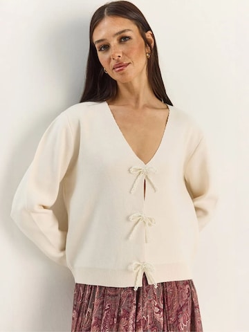 Cardigan Bianco Lucci en blanc