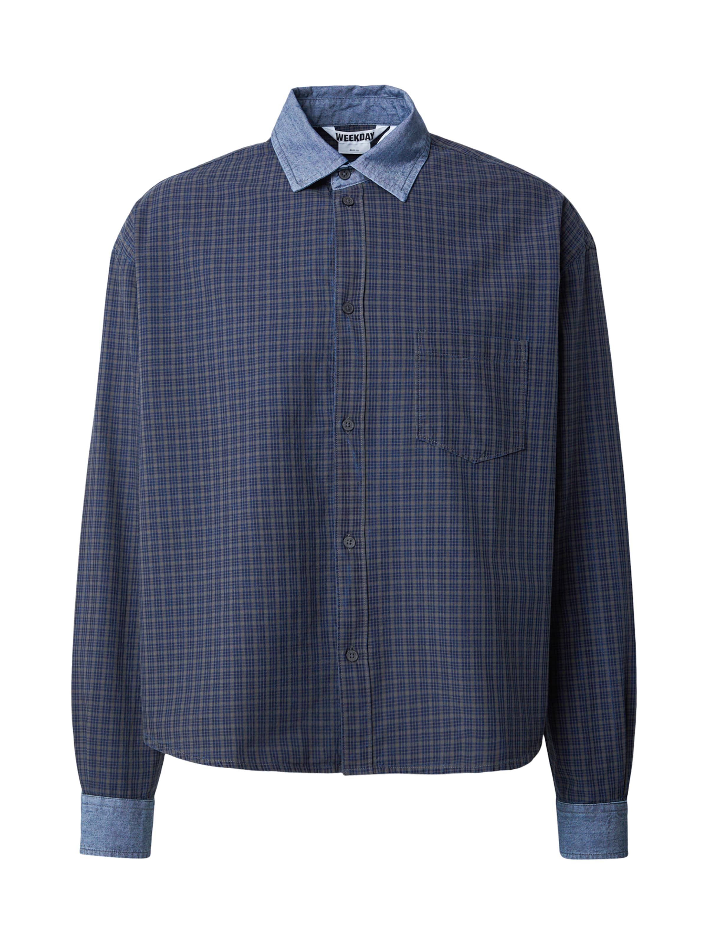 Comfort fit Camicia 'Fabian' di WEEKDAY in blu: frontale