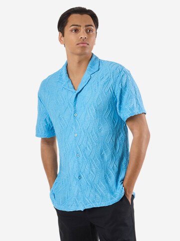 Denim Factory Comfort fit Button Up Shirt 'Resort' in Blue: front