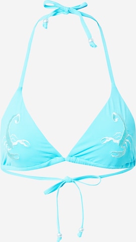 VIERVIER - Top de bikini 'Katja' en azul: frente