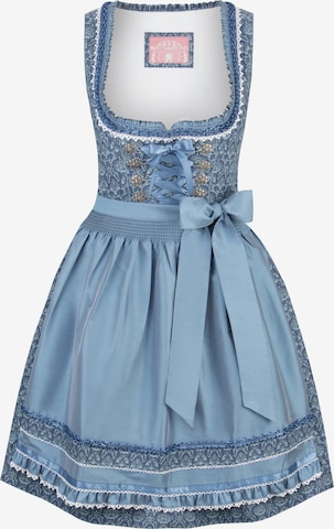 STOCKERPOINT Dirndl 'Ruby' in Blau: Vorderseite