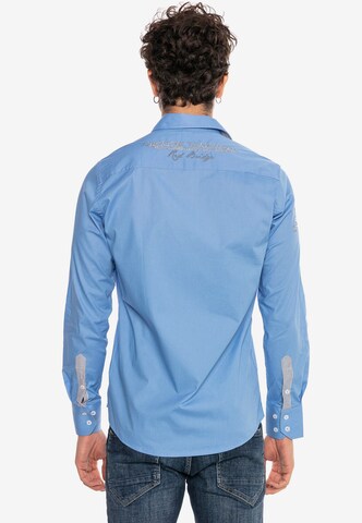 Redbridge Slim fit Button Up Shirt in Blue