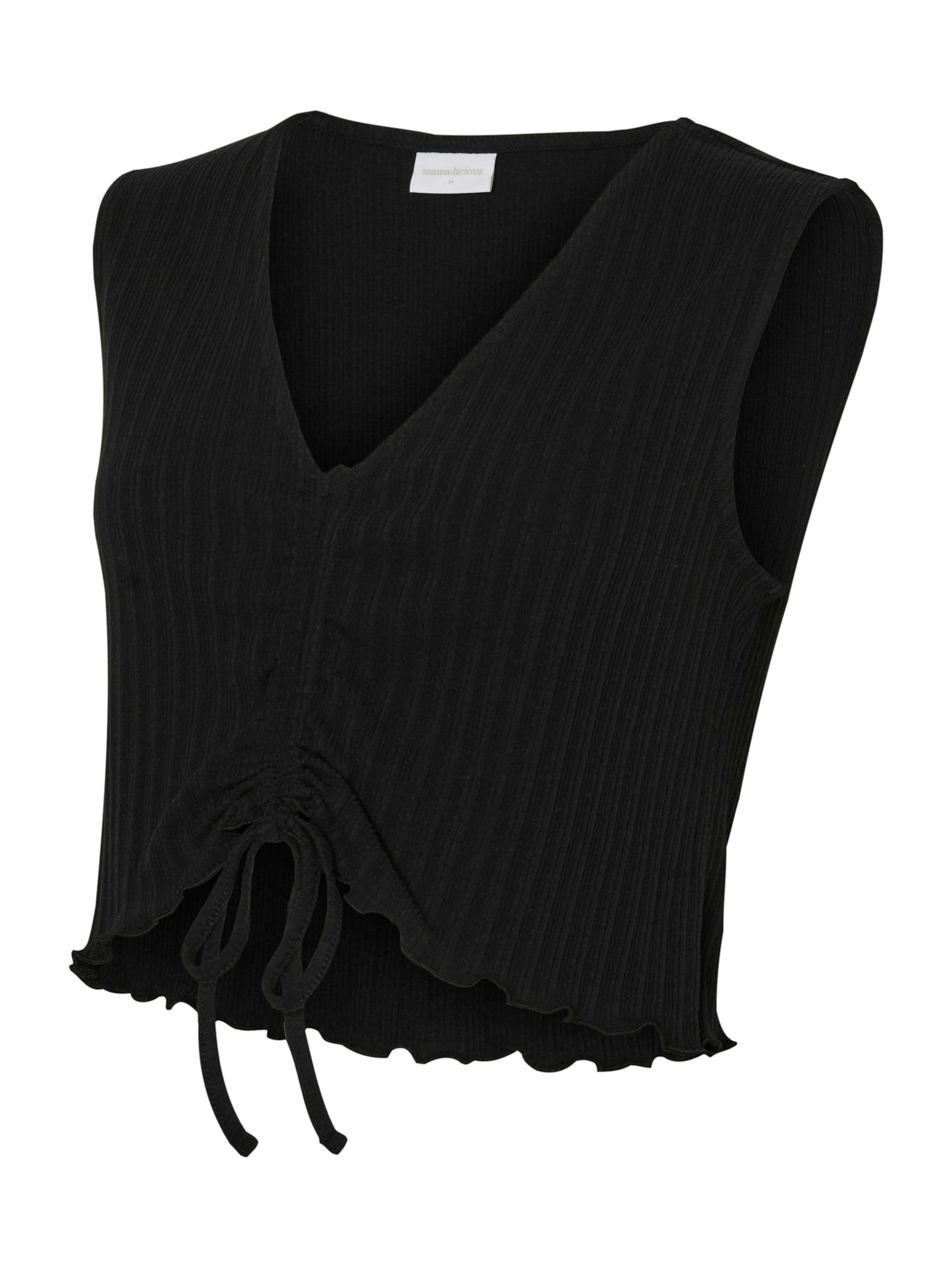 Haut 'MLHATHA' MAMALICIOUS en noir : devant