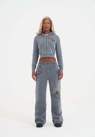 Wide Leg Pantalon Ed Hardy en gris