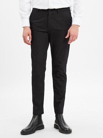 BOSS Slim fit Chino trousers 'Kaiton' in Black: front