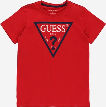 T-Shirt GUESS en rouge : devant