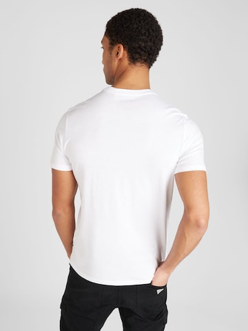 T-Shirt 'IRIDESCENT PALMS' GUESS en blanc