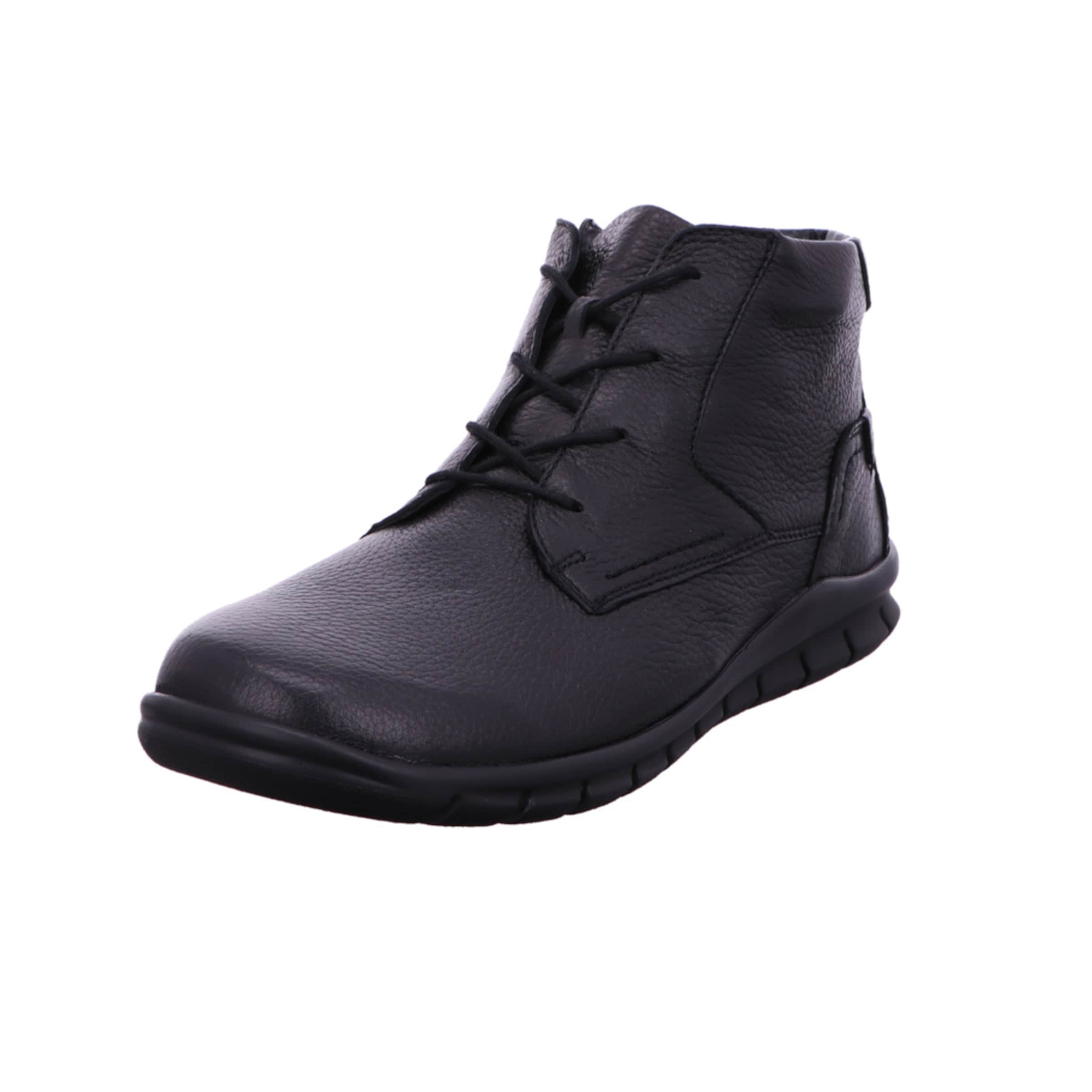 WALDLÄUFER Schnürboots in Schwarz: Vorderseite