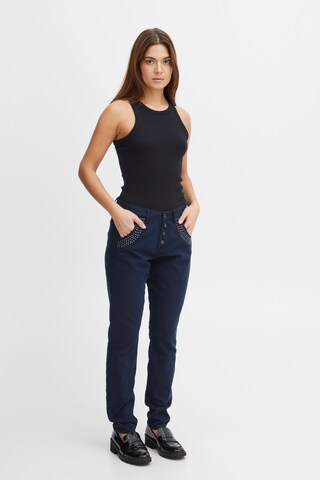 PULZ Jeans Slimfit Stoffhose 'Melina' in Blau