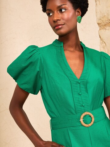 Combinaison love & roses en vert