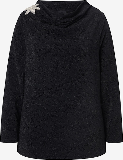 Ulla Popken Bluse in schwarz / silber, Produktansicht