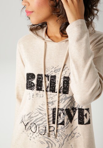 Aniston CASUAL Pullover in Beige