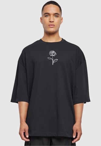 Merchcode T-Shirt 'Spring - Rose' in Schwarz: predná strana