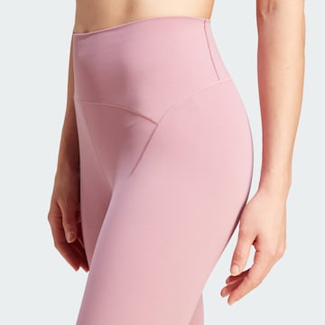 ADIDAS PERFORMANCE Skinny Sports trousers 'Studio Luxe' in Pink