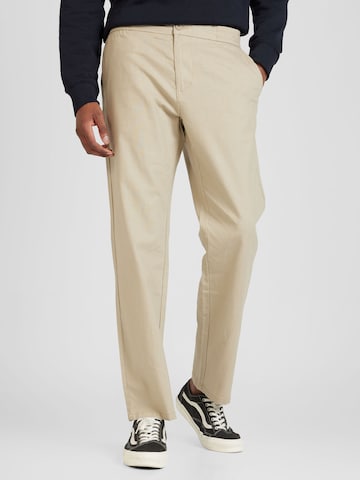 Regular Pantalon chino BLEND en marron : devant