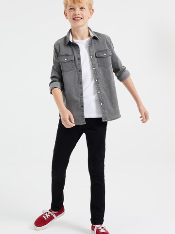 WE Fashion Slimfit Jeans i svart