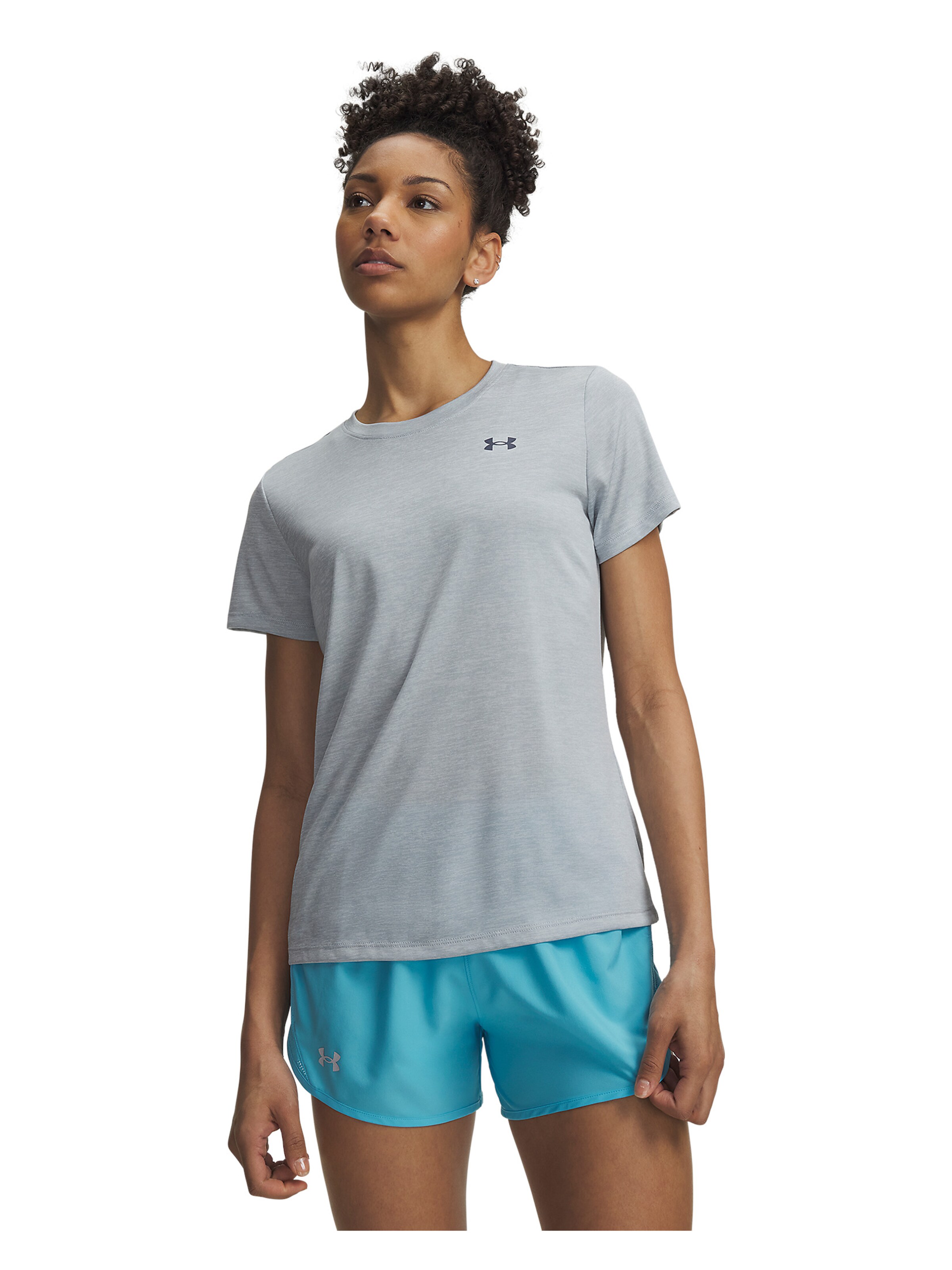 UNDER ARMOUR Functioneel shirt 'Twist' in Grijs: voorkant