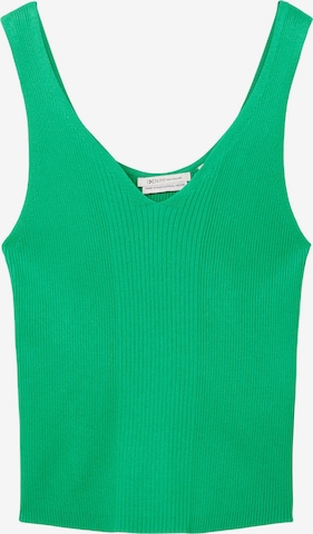 TOM TAILOR DENIM Knitted Top in Green: front