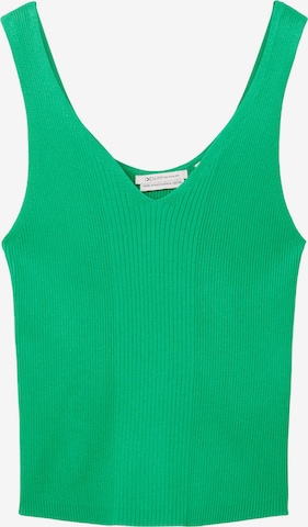 TOM TAILOR DENIM - Top de punto en verde: frente