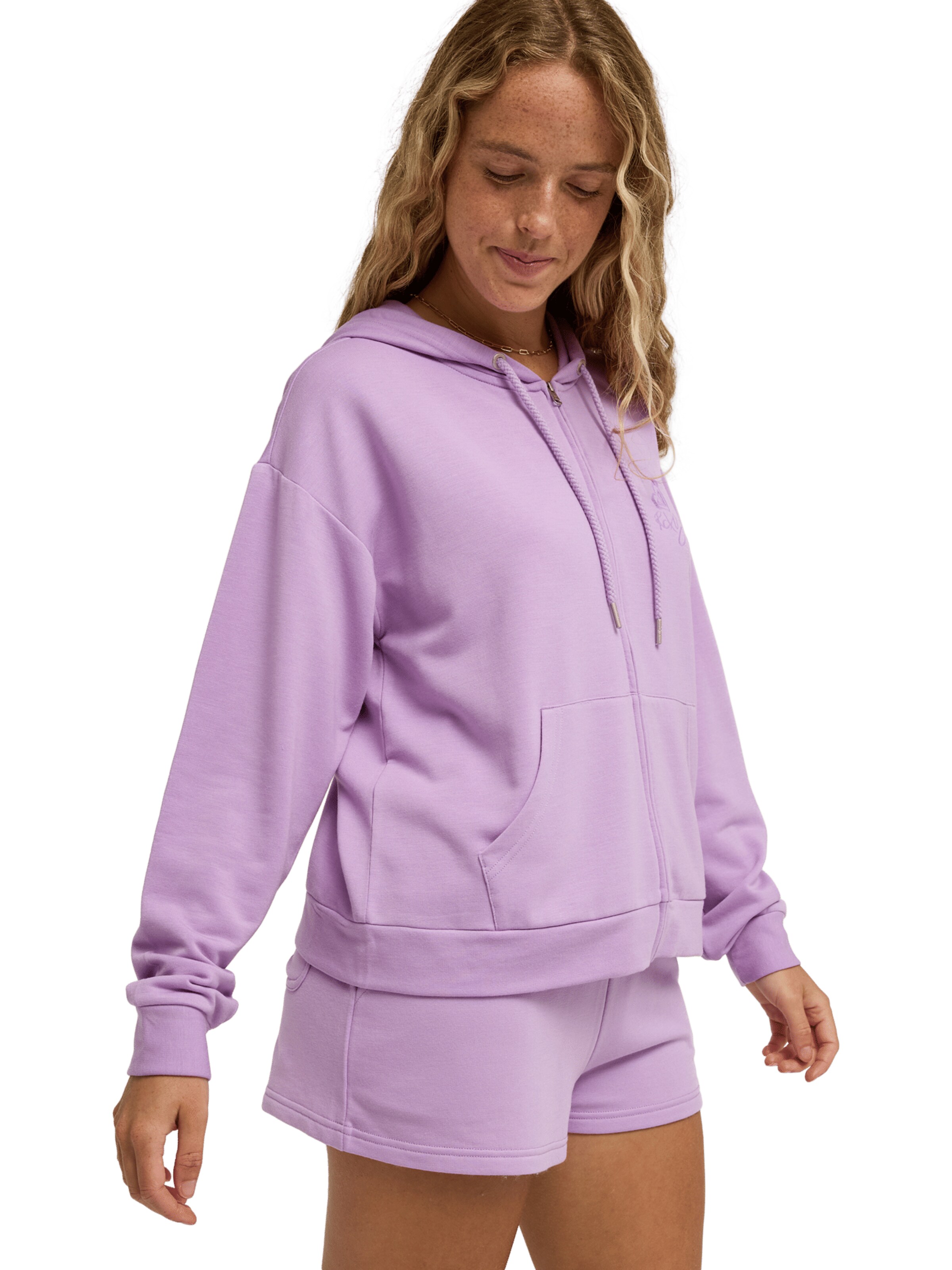 ROXY Zip-Up Hoodie 'Surfing By Daylight' in Purple