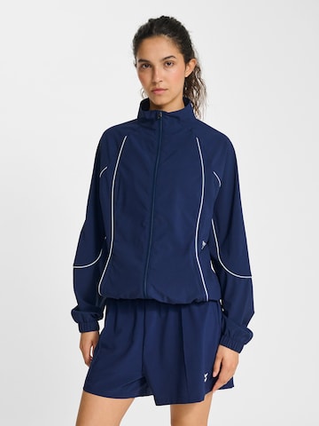 Hummel Sports sweat jacket 'Pulse' in Blue: front