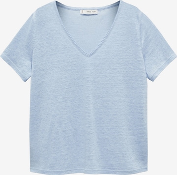 MANGO Shirt 'LINITO' in Blauw: voorkant