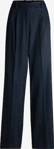 BOSS Wide leg Pleat-front trousers 'Taleco2' in Blue: front