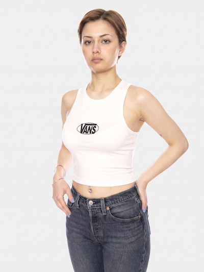 VANS Top 'OVAL LOGO TANK EGRET' in XS in Black / White, Item view