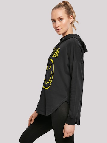 Sweat-shirt 'Nirvana Rock Band Yellow Happy Face' F4NT4STIC en noir