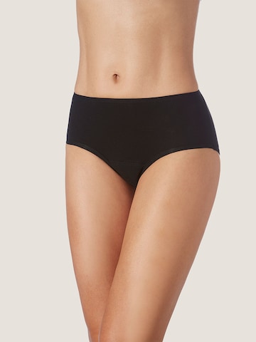 zd ZERO DEFECTS Panty 'Maia high waist menstrual panty' in Schwarz: Vorderseite