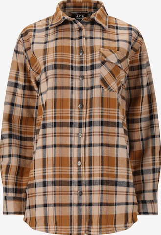 Whistler Athletic Button Up Shirt 'Wolfhard' in Brown: front