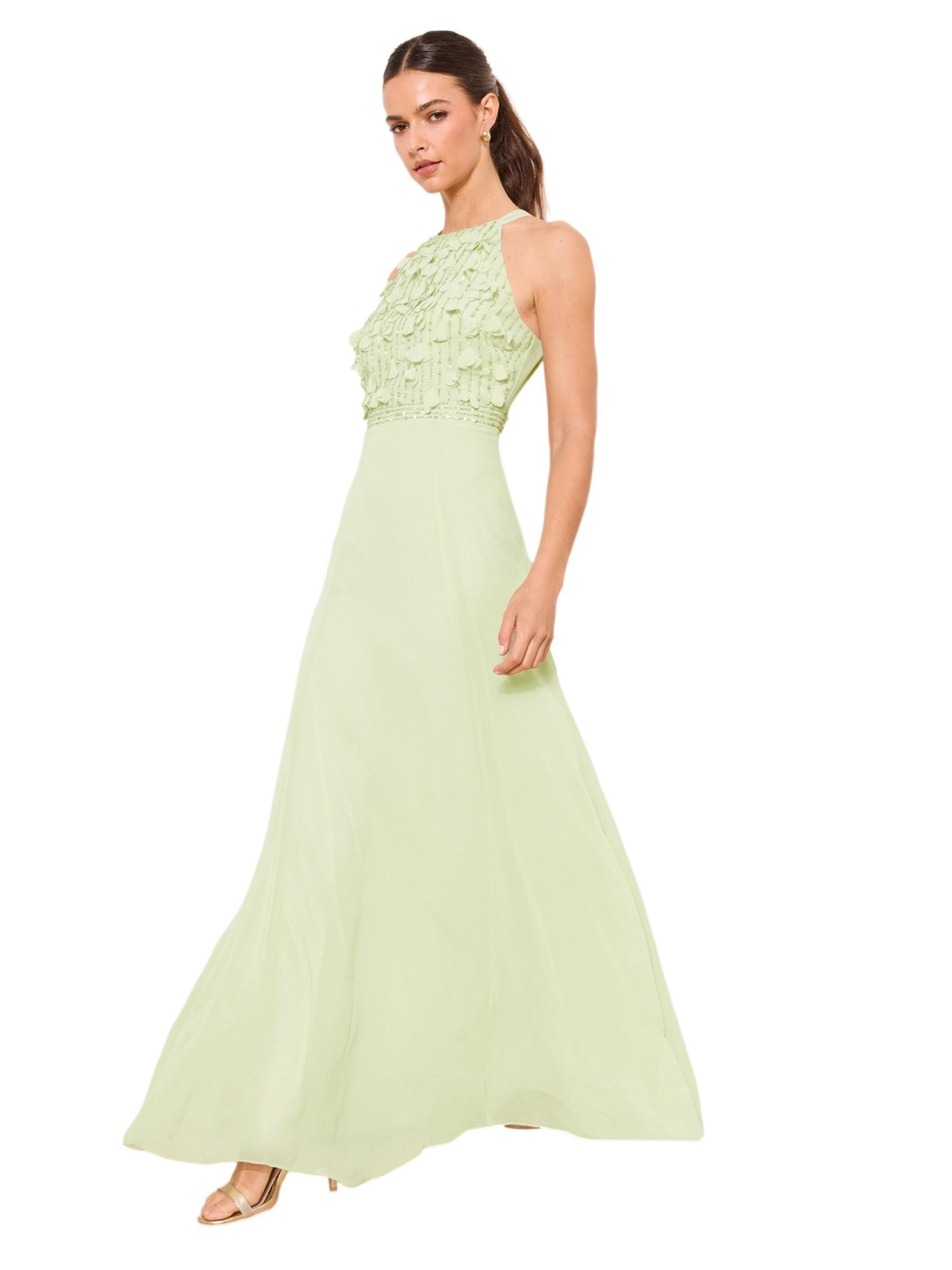 Abito da sera di Lipsy in verde: frontale
