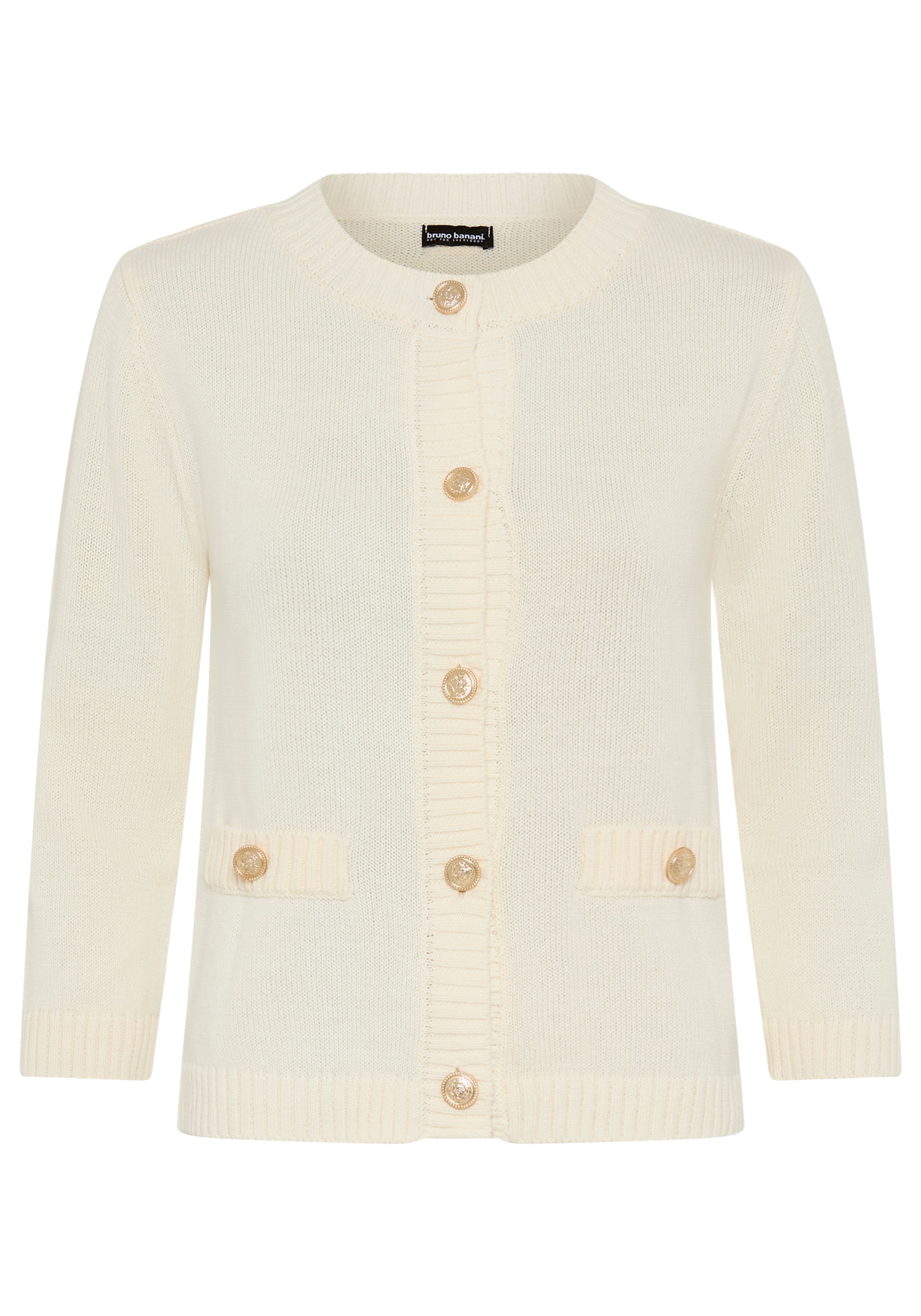 Bruno Banani LM Knit Cardigan in White: front