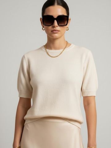 WEARABLE STORIES Sweater 'Nina' in Beige