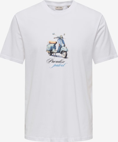 Only & Sons Paita 'ONSMAX SCOOTER' värissä vaaleansininen / oranssi / musta / valkoinen, Tuotenäkymä